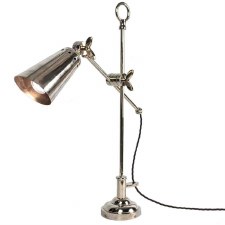 Steamer Adjustable Table Lamp Polished Nickel