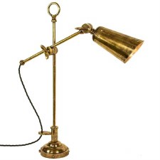 Steamer Adjustable Table Lamp Renovated Brass