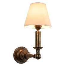 Steamer Dining Wall Light Antique With Ivory Shade