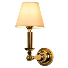 Steamer Dining Wall Light Polished Brass Unlacquered With Ivory Shade