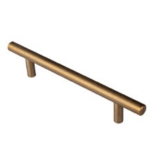 Steel T-Bar Handle 128mm Antique Brass