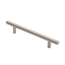 Steel T-Bar Handle 128mm Satin Nickel