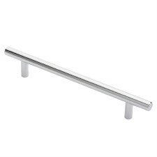 Steel T-Bar Handle 160mm Polished Chrome