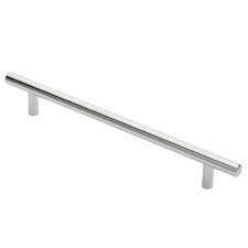 Steel T-Bar Handle 192mm Polished Chrome