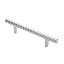 Steel T-Bar Handle 96mm Polished Chrome