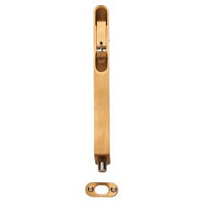 Steelworx Radius Lever Flush Bolts 8" Satin Brass