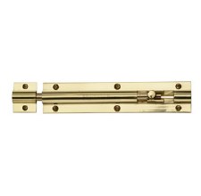 Heritage Straight Door Bolt C1582 6" Polished Brass