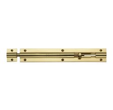 Heritage Straight Door Bolt C1582 8" Polished Brass