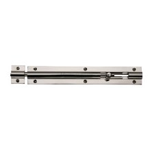 Heritage Straight Door Bolt C1582 8" Polished Nickel