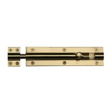 Heritage Straight Door Bolt C1584 6" Polished Brass