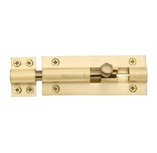 Heritage Straight Door Bolt C1584 4" Satin Brass