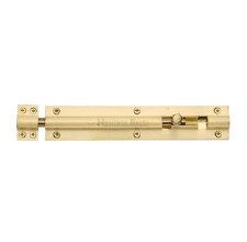 Heritage Straight Door Bolt C1584 8" Satin Brass