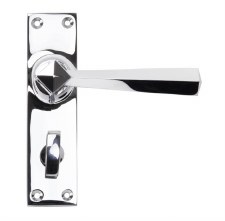 From The Anvil Straight Bathroom Door Handle Polished Chrome From The Anvil Straight Bathroom Door Handle Polished Chrome