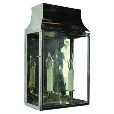 Strathmore Flush Outdoor Lantern Large Nickel