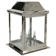 Strathmore Gate Post Lantern Large Polished Nickel