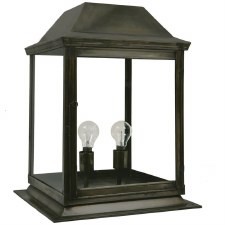 Strathmore Gate Post Lantern Medium Antique Brass