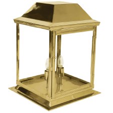 Strathmore Gate Post Lantern Medium Polished Brass