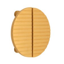 Striped Half Moon Cabinet Handles 90mm Satin Brass Lacquered Striped Half Moon Cabinet Handles 90mm Satin Brass Lacquered