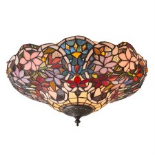 Interiors 1900 Sullivan Tiffany Medium Flush Light 70709 Interiors 1900 Sullivan Tiffany Medium Flush Light 70709