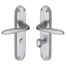 Heritage Sutton Bathroom Door Handles V6058 Satin Chrome Heritage Sutton Bathroom Door Handles V6058 Satin Chrome