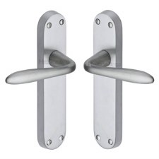 Heritage Sutton Latch Door Handles V6054 Satin Chrome Heritage Sutton Latch Door Handles V6054 Satin Chrome