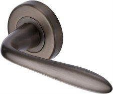 Heritage Sutton Round Rose Door Handles V1750 Matt Bronze Lacq