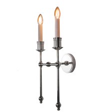 Suzanna Tall Double Wall Light Polished Nickel