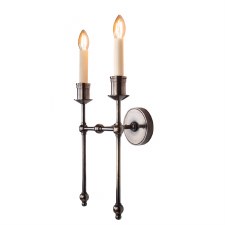 Suzanna Tall Double Wall Light Renovated Brass