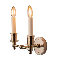 Suzanna Double Wall Light Polished Brass Lacquered