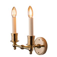 Suzanna Double Wall Light Polished Brass Unlacquered