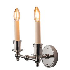 Suzanna Double Wall Light Polished Nickel