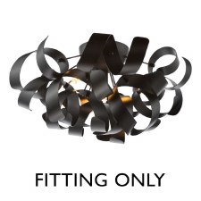 Swash 4 Light Flush Pendant Fitting Black Swash 4 Light Flush Pendant Fitting Black
