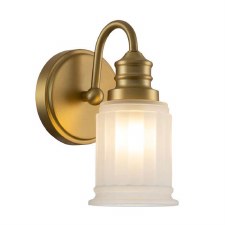 Quoizel Swell Single Bathroom Wall Light Brushed Brass