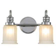 Quoizel Swell Double Bathroom Wall Light Polished Chrome