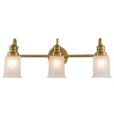 Quoizel Swell Triple Bathroom Wall Light Brushed Brass