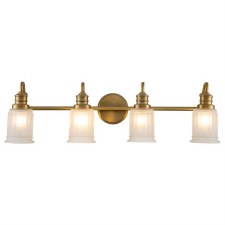 Quoizel Swell Quad Bathroom Wall Light Brushed Brass