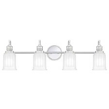 Quoizel Swell Quad Bathroom Wall Light Polished Chrome