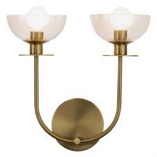 Alora Mood Sylvia Double Wall Light Brushed Gold