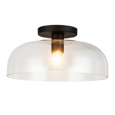Alora Mood Sylvia Semi Flush Ceiling Light Matte Black