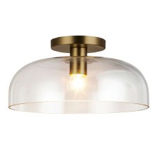 Alora Mood Sylvia Semi Flush Ceiling Light Brushed Gold