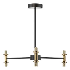 Takara 6 Light Semi Flush Fitting Black & Bronze Takara 6 Light Semi Flush Fitting Black & Bronze