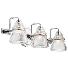 Kichler Talland Triple Bathroom Wall Light Polished Chrome