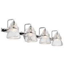 Kichler Talland Quadruple Bathroom Wall Light Polished Chrome