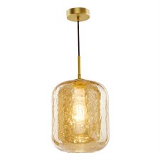 Tavia Single Pendant Light Satin Gold