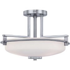 Quoizel Taylor Semi Flush Bathroom Ceiling Light Polished Chrome