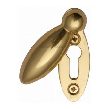 Heritage V1022 Teardrop Covered Escutcheon Polished Brass Heritage V1022 Teardrop Covered Escutcheon Polished Brass