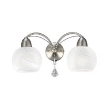 Theo Double Wall Light Satin Nickel