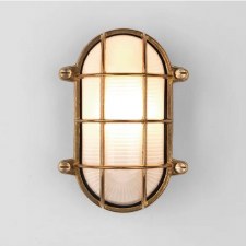 Thurso Oval Wall Light Natural Brass