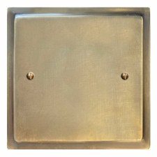 Mode Single Blank Plate Antique Satin Brass