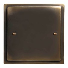 Mode Single Blank Plate Dark Antique Relief